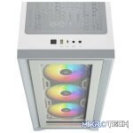 Corsair Carbide series 4000X RGB all White ATX Chassis with front+side dual Tempered glass side panel - Image 6